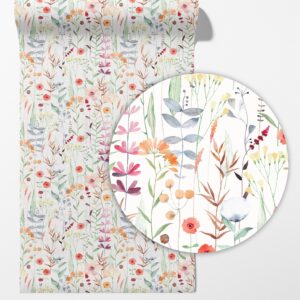 Watercolor Wildflower Field Wallpaper