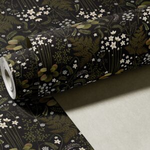 Dark Floral Wallpaper Scandinavian Peel and Stick Wild