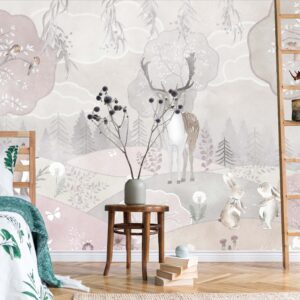 Scandinavian Forest Nursery Removable Wallpaper