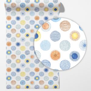 Circles Wallpaper Scandinavian Peel and Stick Watercolor