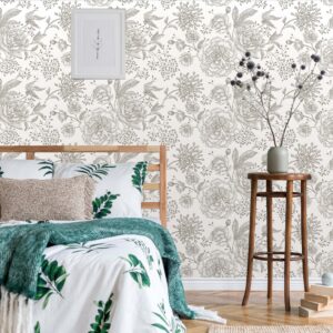 Peony Wallpaper Flowers Leaf Berry Graphic Greenery Peel