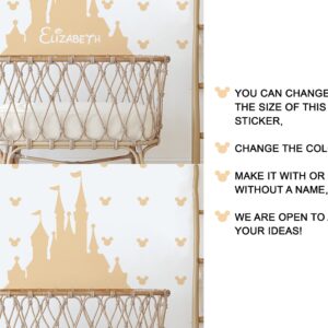 Fairy Castle Wall Decal Mickey Toddler Headboard Crib