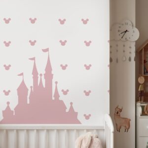 Fairy Castle Wall Decal Mickey Toddler Headboard Crib