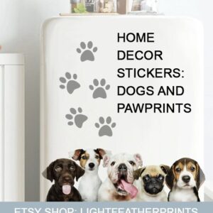 Paw prints wall decals