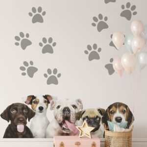 Paw prints wall decals