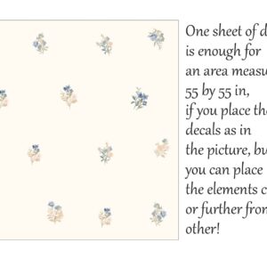 Large Watercolor Flowers Greenery Wall Decals Nature