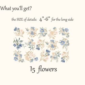 Large Watercolor Flowers Greenery Wall Decals Nature