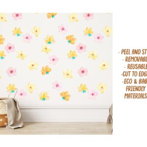 Flowers Wall Decals Greenery Sticker Nursery Room