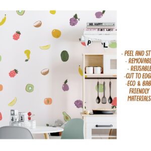 fruits wall decals: reusable nursery & kids room decor d010