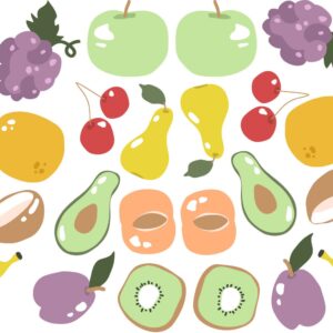 fruits wall decals: reusable nursery & kids room decor d010