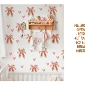 Ballerina Pointe Shoes Wall Decals – Pink Nursery