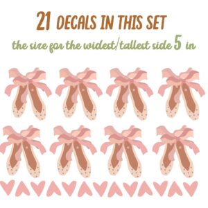 Ballerina Pointe Shoes Wall Decals – Pink Nursery