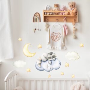 Raccoon Nursery Wall Decals – Sleeping Raccoon