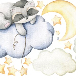 Raccoon Nursery Wall Decals – Sleeping Raccoon