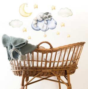 Raccoon Nursery Wall Decals – Sleeping Raccoon