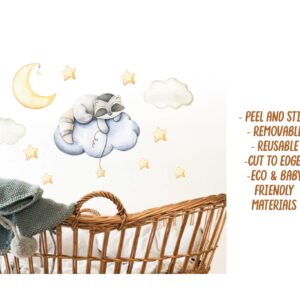 Raccoon Nursery Wall Decals – Sleeping Raccoon
