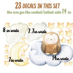 Owl Nursery Wall Decals – Stars