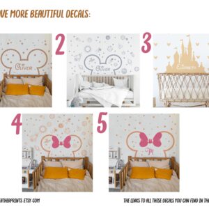 Mickey Custom Wall Decal Toddler Headboard Stickers Stars