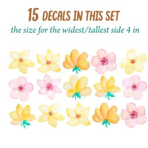 Flowers Wall Decals Greenery Sticker Nursery Room