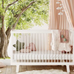 Large and Tall Green Tree Mural Natural Crib Wall Decal