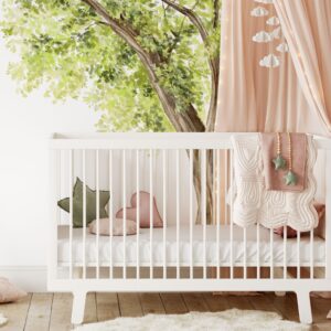 Large and Tall Green Tree Mural Natural Crib Wall Decal