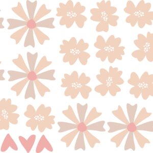Flowers Wall Decals Room Nursery Greenery Sticker