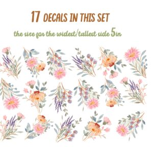 Watercolor Flower Wall Decals: Reusable Nursery Room Decor