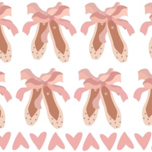 Ballerina Pointe Shoes Wall Decals – Pink Nursery