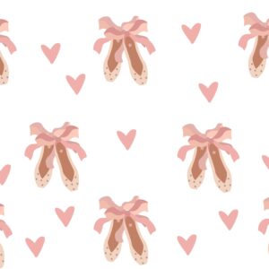 Ballerina Pointe Shoes Wall Decals – Pink Nursery