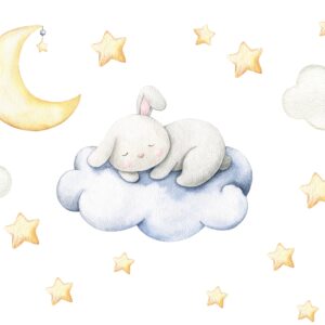 Bunny Nursery Wall Decals – Sleeping Bunny