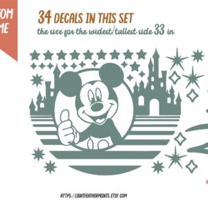 Mickey Custom Wall Decal Toddler Headboard Stickers Stars