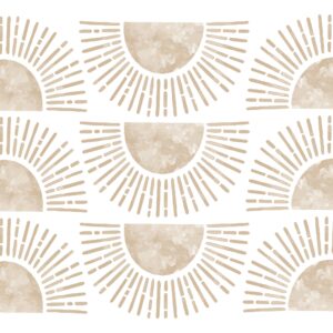 Sun Wall Decals Sun rays stars Stickers Boho Nursery