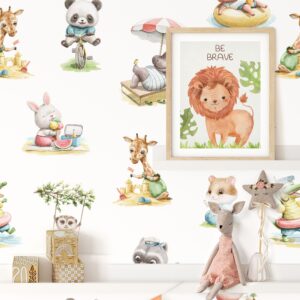Cute Animals Mural Fairy tales Nursery Playroom Wallpaper