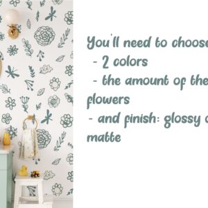 Floral Wall Decals: Meadow Flowers, Boho Nursery Decor