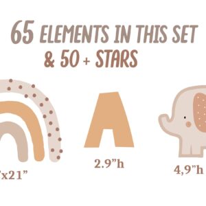 Boho Rainbow Alphabet Wall Decals – Numbers