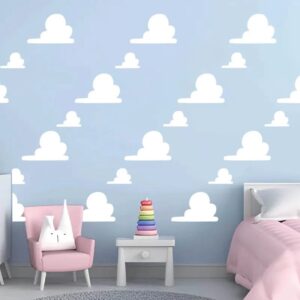 toy story clouds kids room decor disney nursery art wall decal on white wall