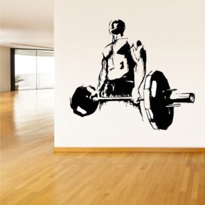 gym crossfit training home fitness decoration wall decal on white wall