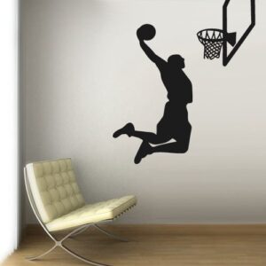basketball decoration sport wall decal on white wall