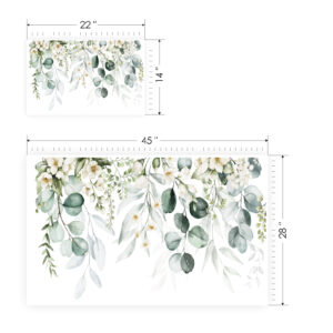 eucalyptus greenery vines decor wall decal vinyl sticker — full view