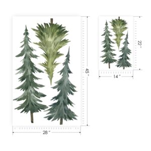 pine trees wall decal vinyl sticker — full view