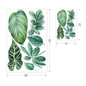palm leaf tropical greenery leaves wall decal vinyl sticker — full view