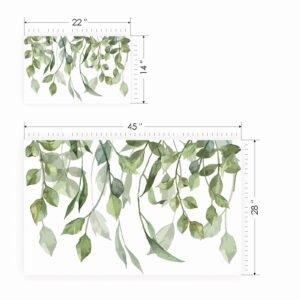 eucalyptus greenery vines hanging wall decal vinyl sticker — full view