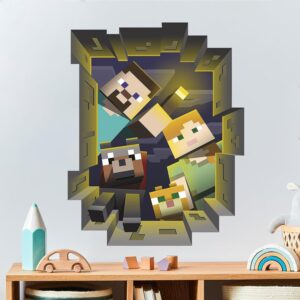 pixel gamer playroom decor wall decal on white wall