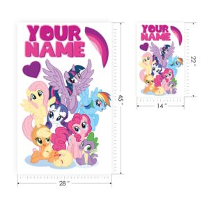 little pony gamer girl playroom decor personalized wall decal — full view