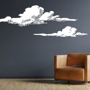 clouds decoration wall decal kids room sticker on white wall