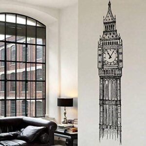 big ben clock tower london wall decal on white wall