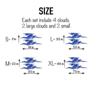 clouds decoration wall decal kids room sticker — full view