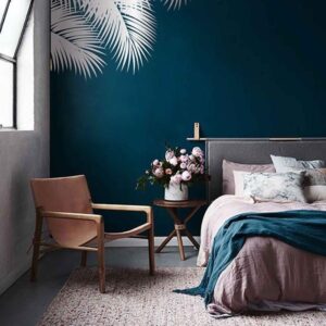 palms leaves corner wall decal vinyl sticker on white wall