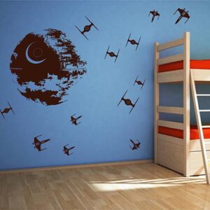 star wars wall decal on white wall