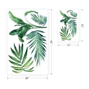 palm leaves greenery botanical wall decal vinyl sticker — full view